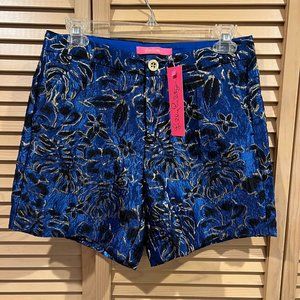 Lilly Pulitzer Callahan High Rise Short in Blue Grotto, size 0, NWT